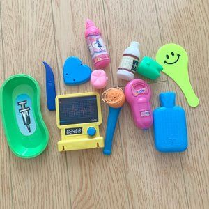 Kid's Dentist Doctor Plastic Play Set Bundle Lot
